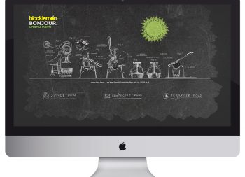 Création et réalisation webdesign de la page coming soon de l'agence d'evenementiel Blacklemon